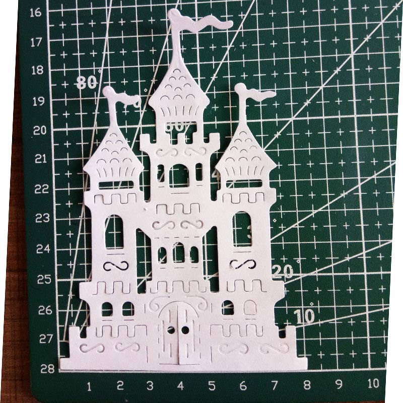 Castle Metal Cutting Die: Carbon Steel Stencil for Scrapbooking