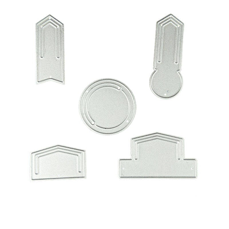 Bookmark Metal Cutting Dies Stencils, DIY Scrapbooking (5pcs)