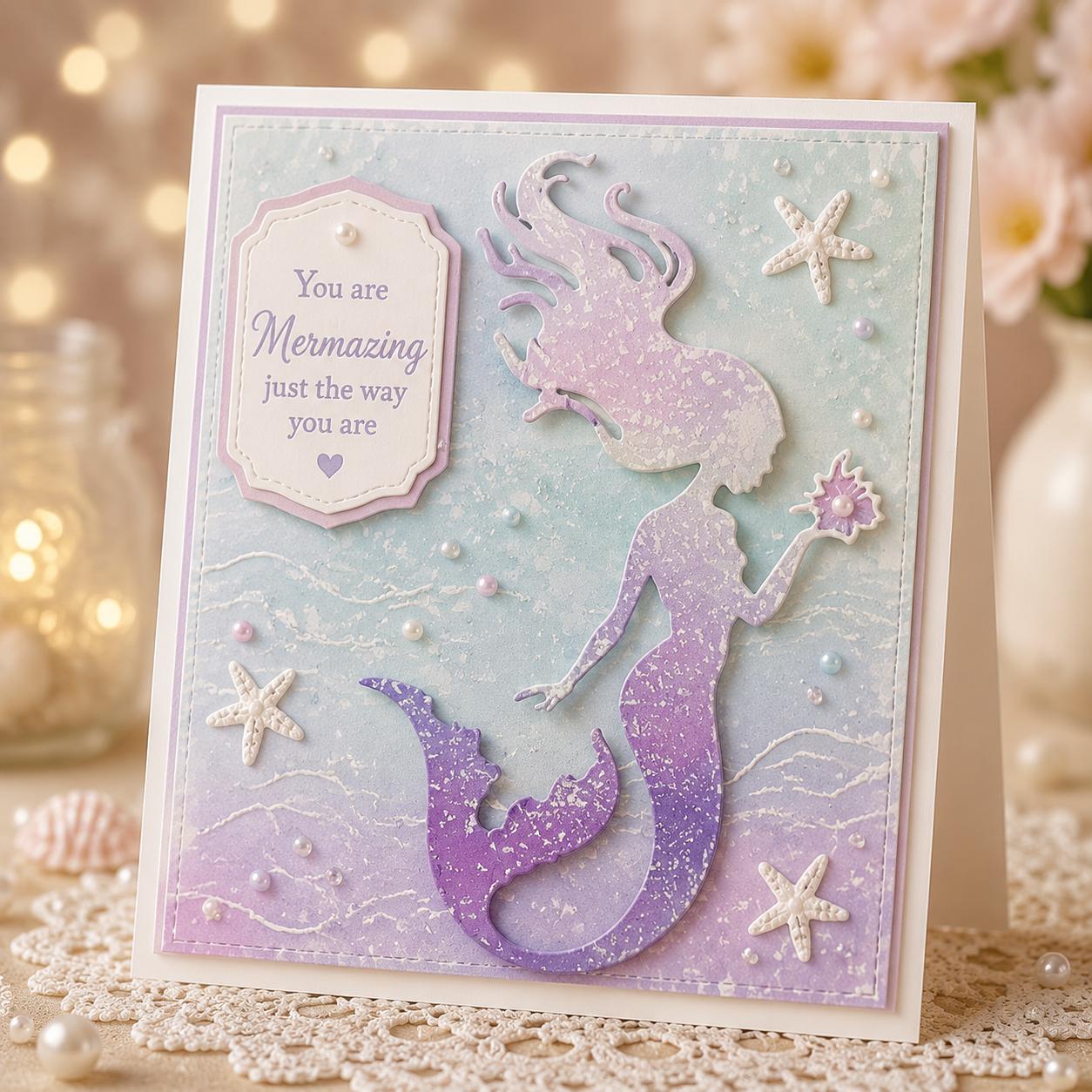 Mermaid Metal Cutting Dies, DIY Scrapbooking Stencils