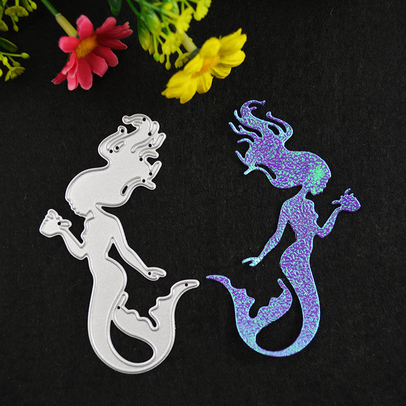 Mermaid Metal Cutting Dies, DIY Scrapbooking Stencils