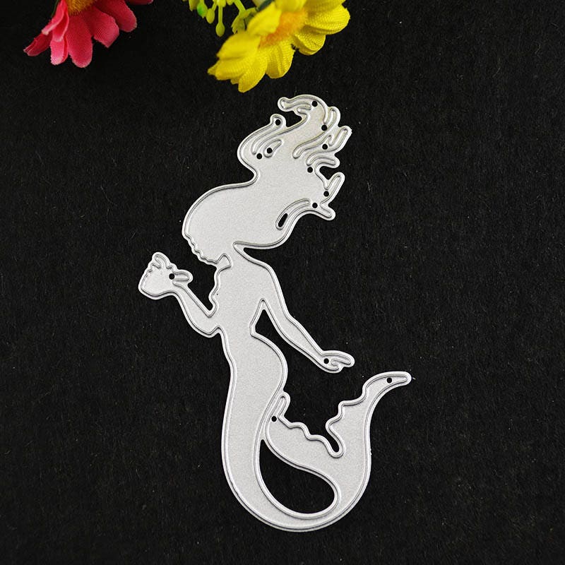 Mermaid Metal Cutting Dies, DIY Scrapbooking Stencils