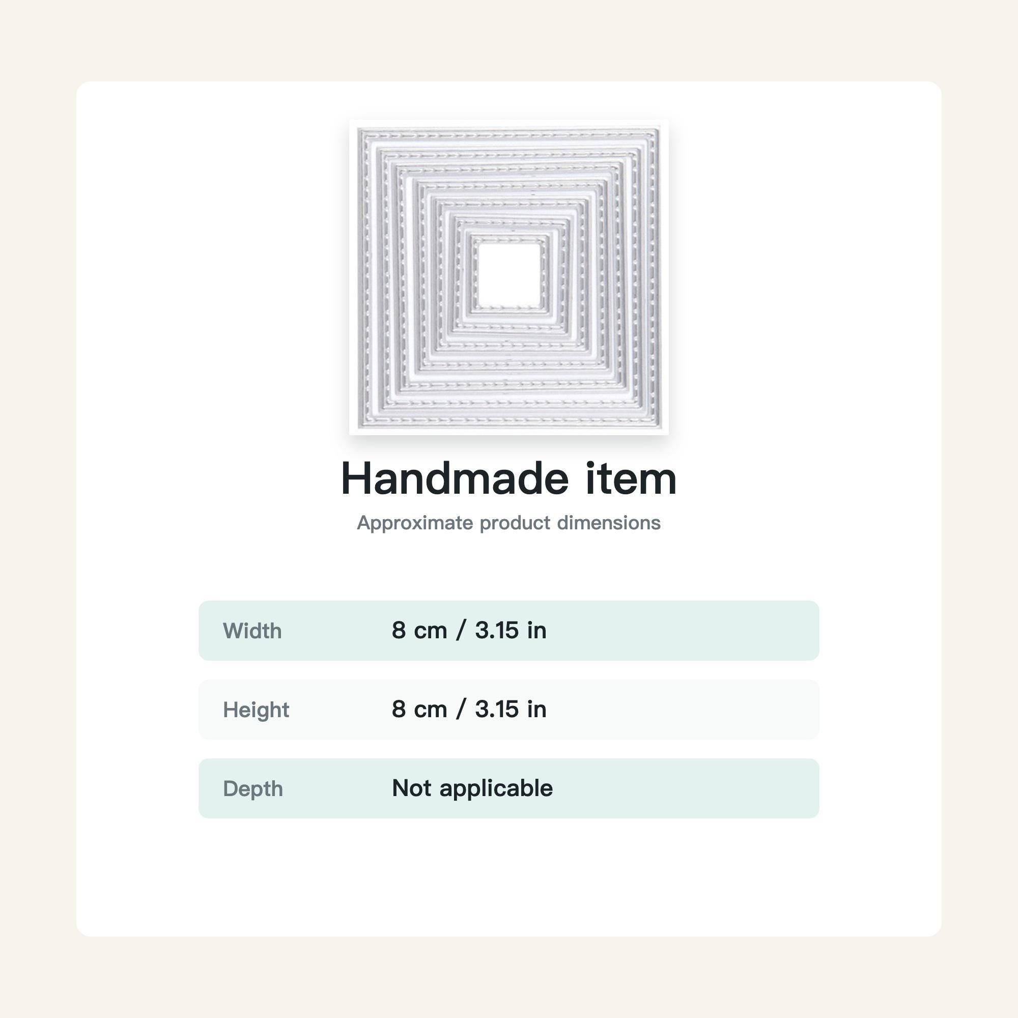 7 Square Stitched Frame Metal Cutting Dies for Cards