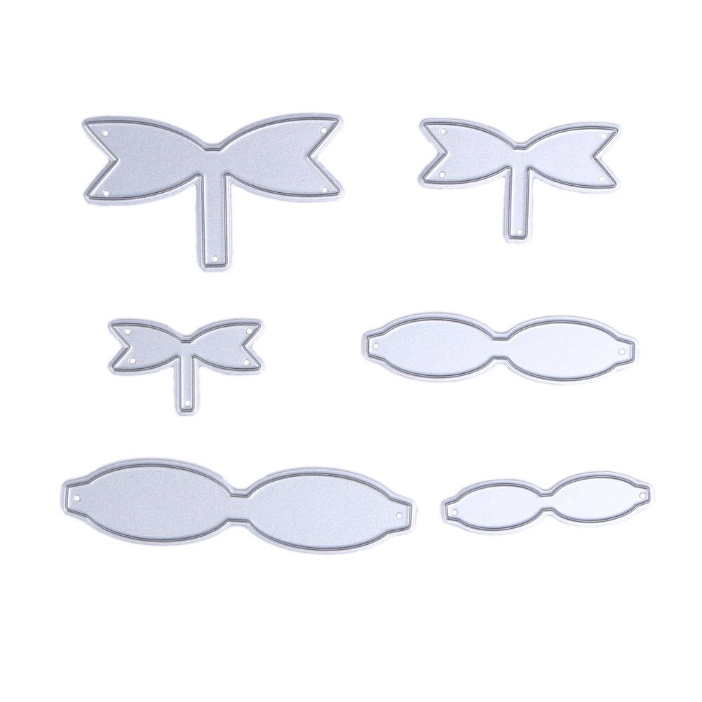 6 Bow Knot Metal Cutting Dies, Bow Stencil Set for Cards