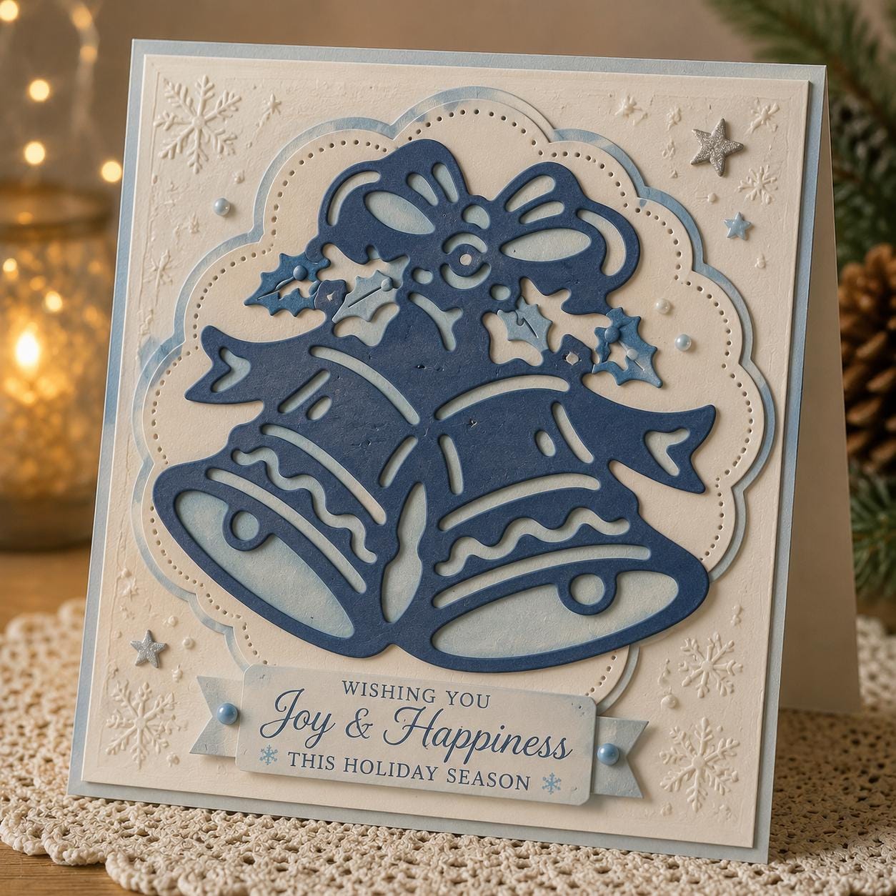 Christmas Bell Metal Cutting Die, Holiday Stencil for Cards