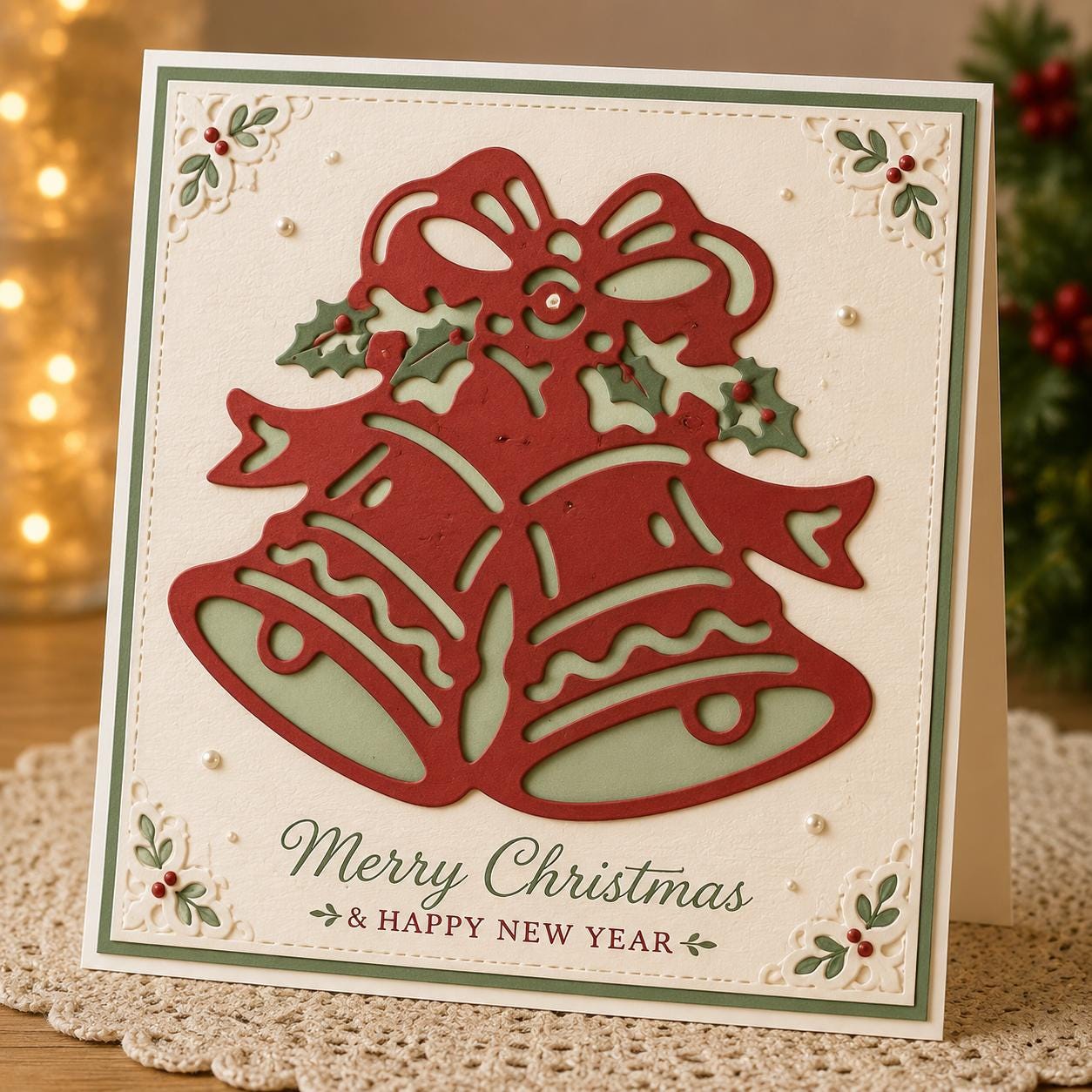 Christmas Bell Metal Cutting Die, Holiday Stencil for Cards