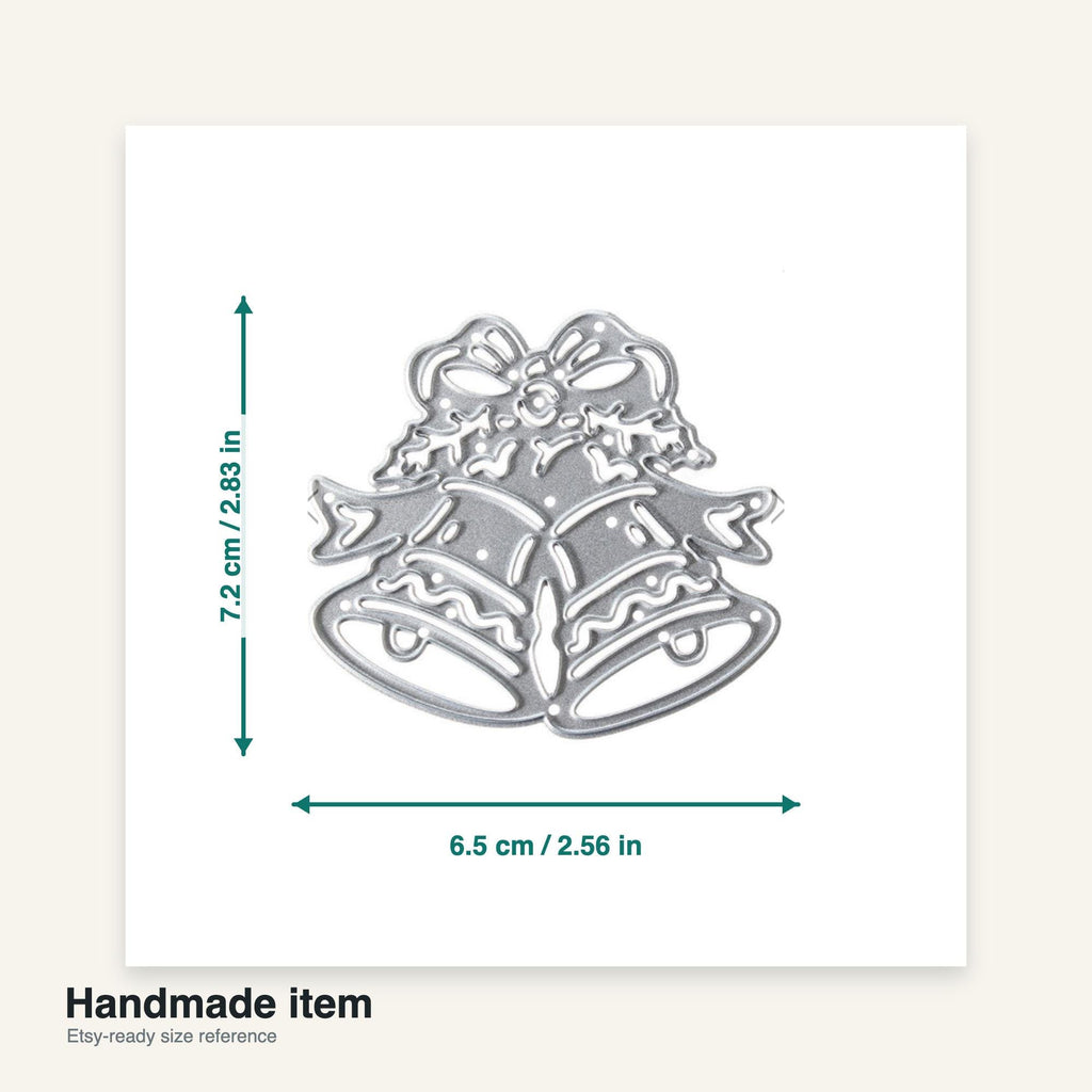 Christmas Bell Metal Cutting Die, Holiday Stencil for Cards