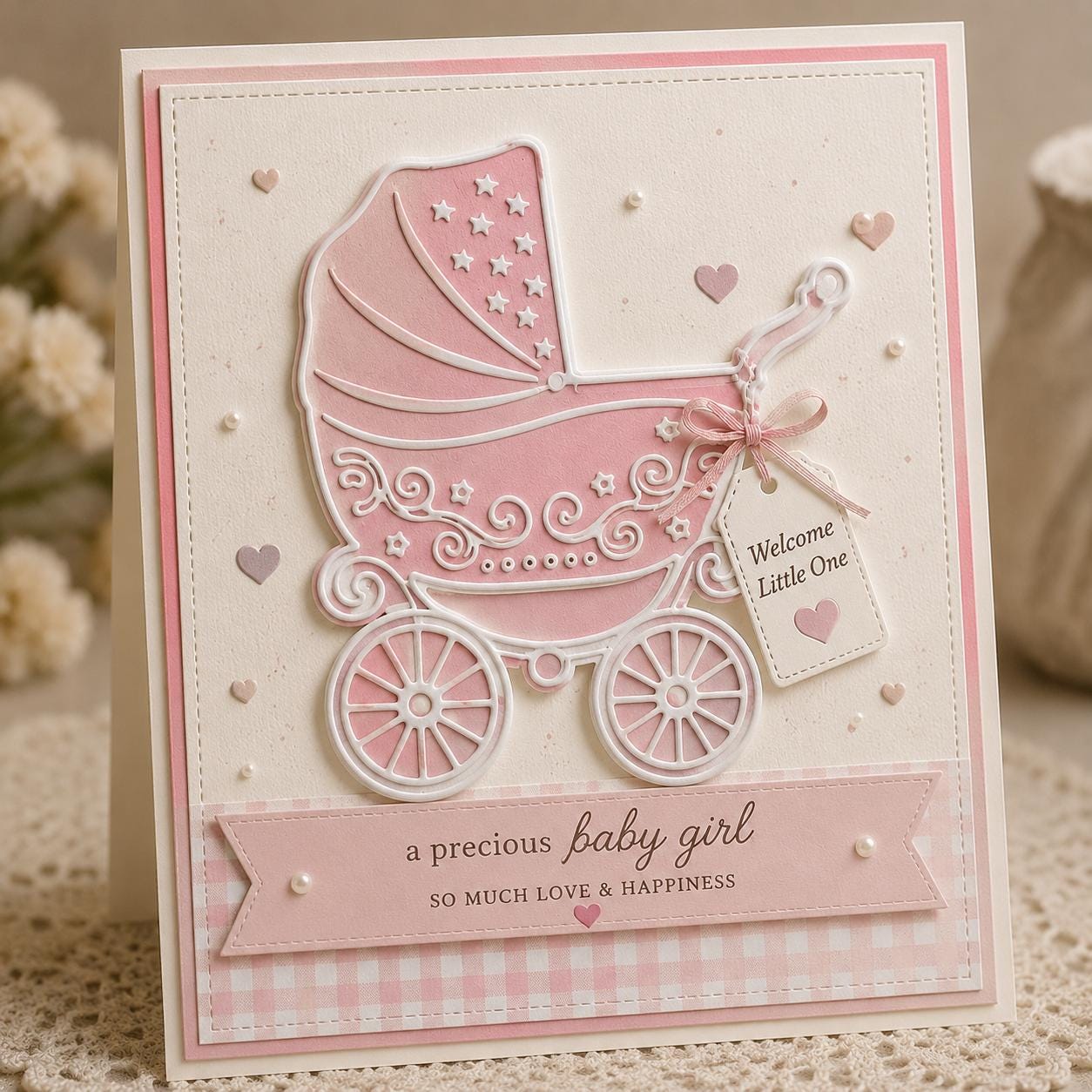 Baby Stroller Die Cut Stencil, DIY Scrapbooking