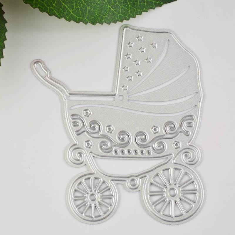 Baby Stroller Die Cut Stencil, DIY Scrapbooking