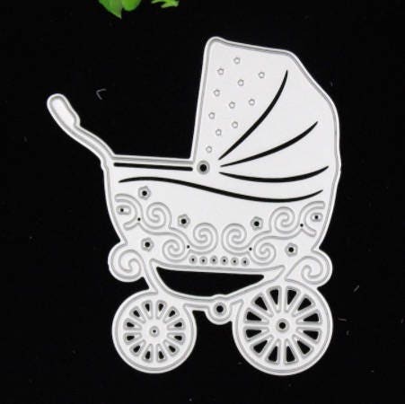 Baby Stroller Die Cut Stencil, DIY Scrapbooking