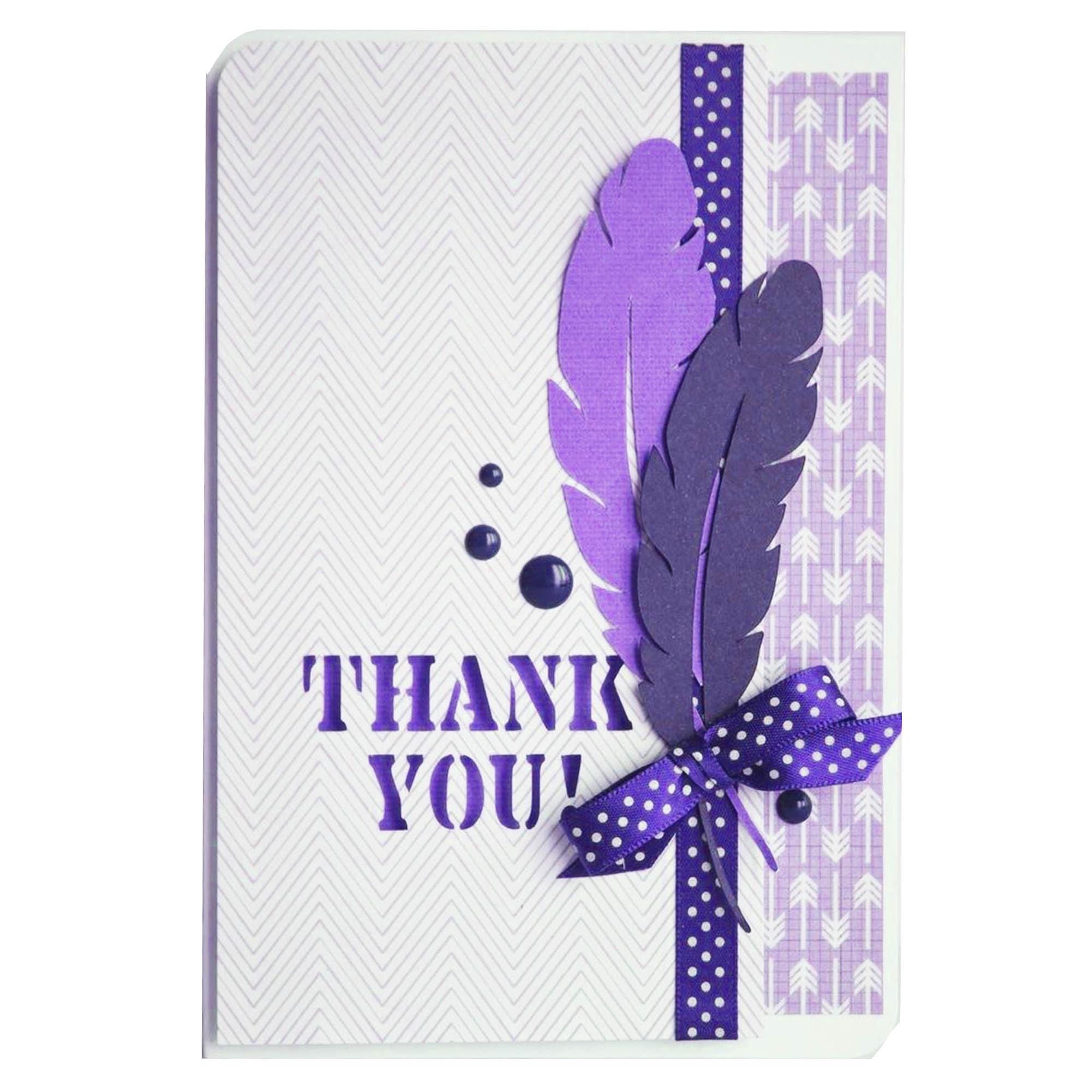 Feather Metal Die Cut Stencils, Scrapbooking Embossing (2pcs)