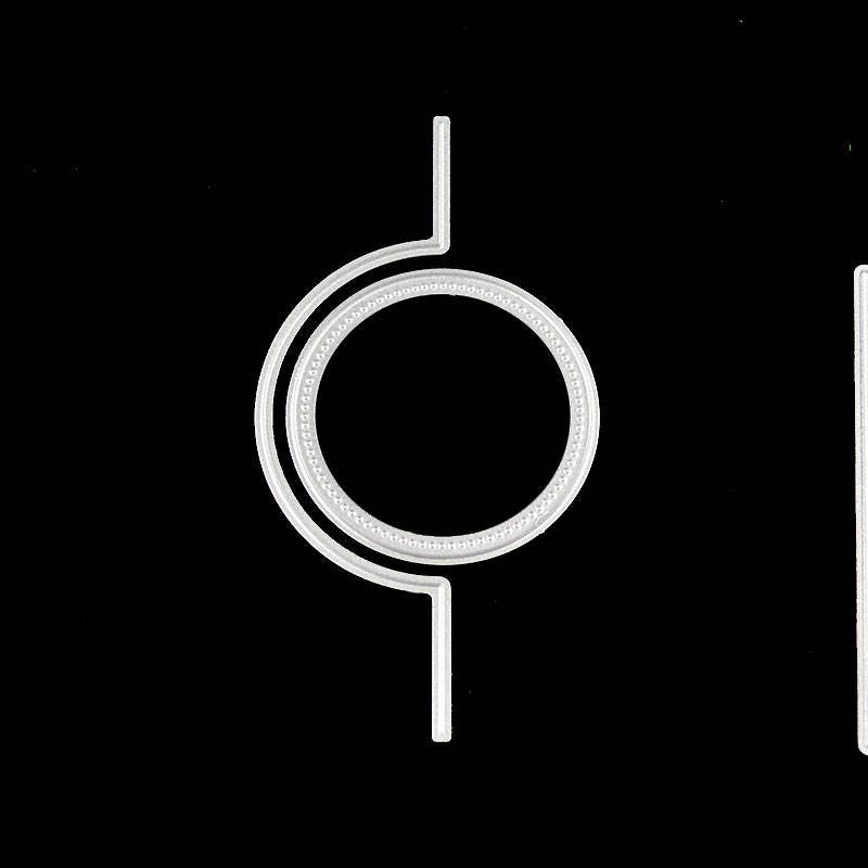 Round Carbon Steel Cutting Die Set, DIY Scrapbooking Stencils (2pcs)