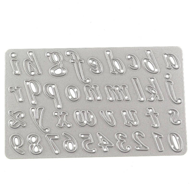 Script Alphabet and Number Metal Cutting Die Set