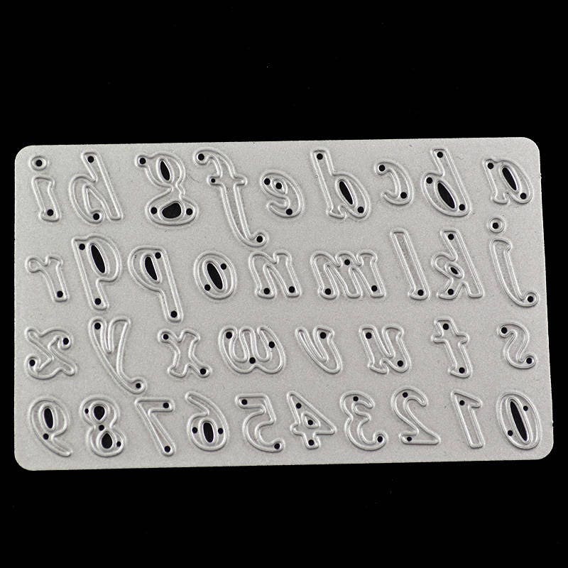 Script Alphabet and Number Metal Cutting Die Set