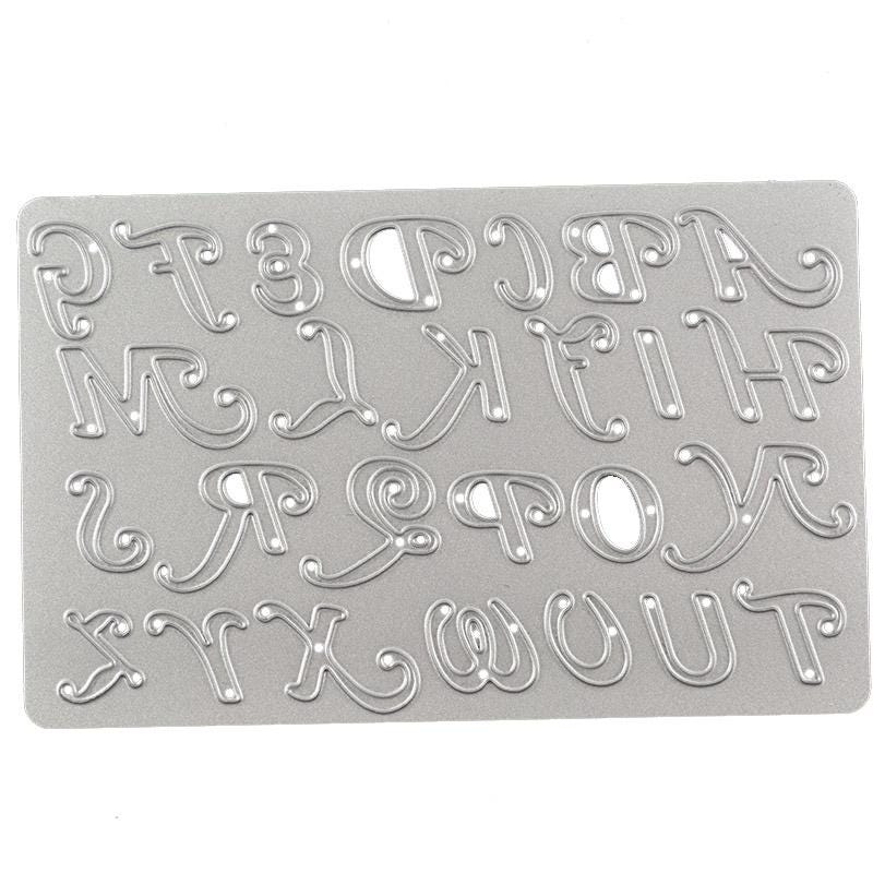 Script Alphabet and Number Metal Cutting Die Set