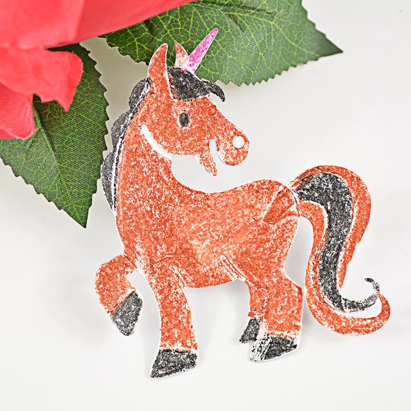 Little Horse Metal Cutting Dies, 7pcs Animal Stencils for Scrapbook Cards