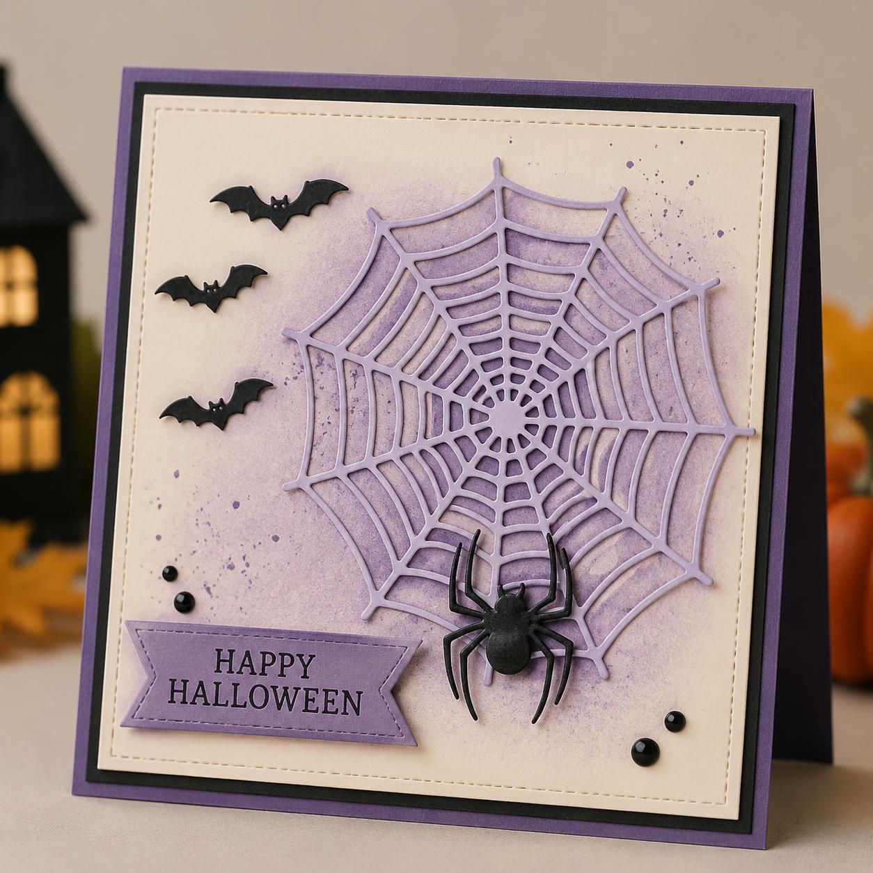 Spider Web Cutting Die, Carbon Steel Halloween Scrapbooking