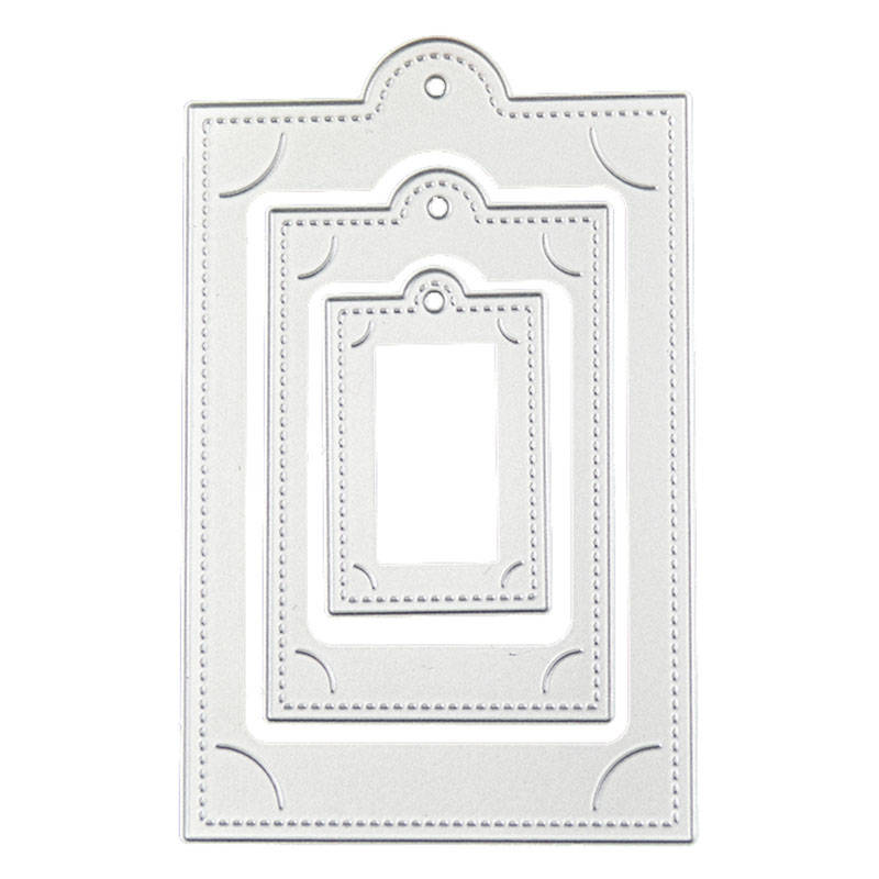 Stitched Tag Metal Cutting Dies, Scrapbook Card Making Stencils
