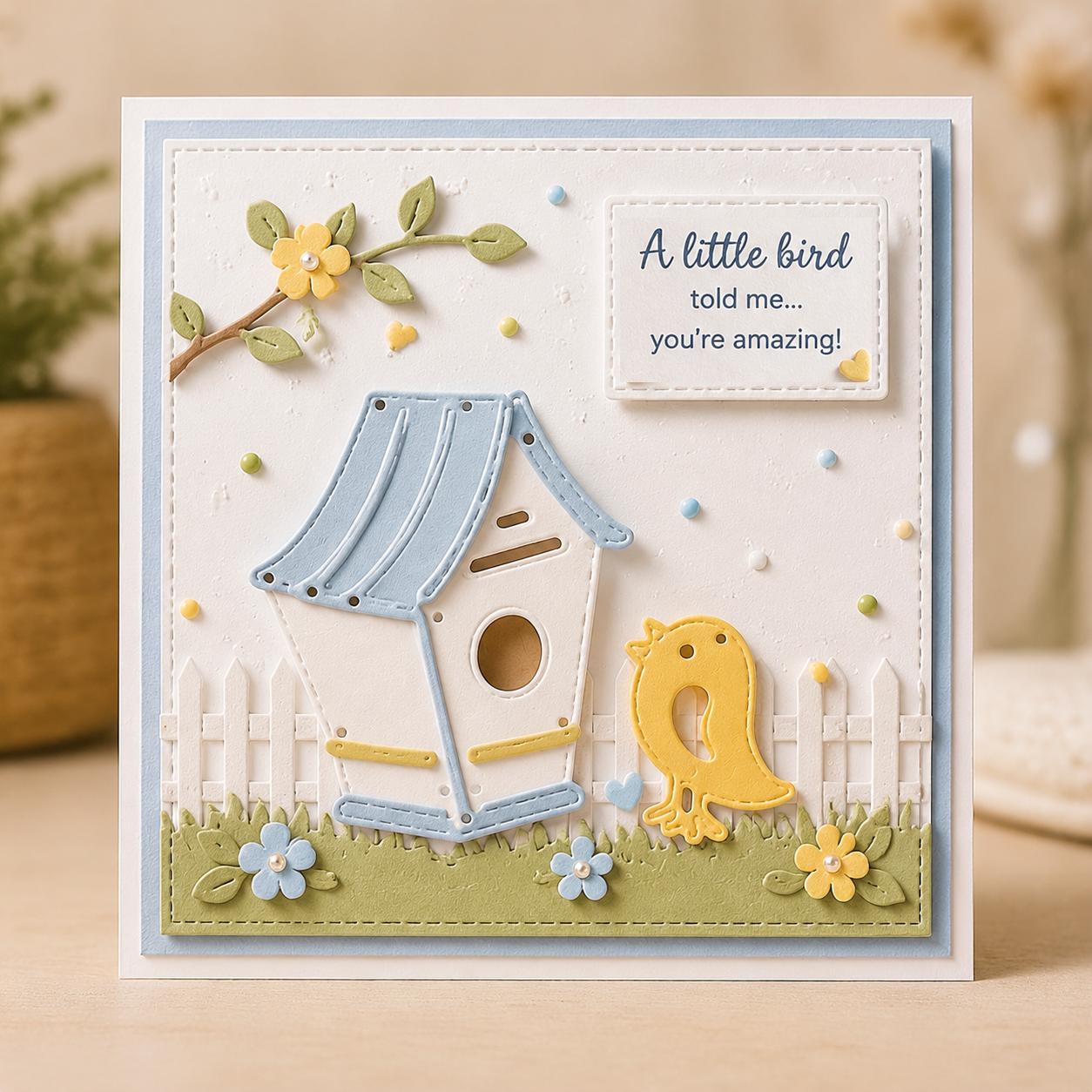 Birdhouse Metal Cutting Dies - Scrapbooking Stencils (2pcs)