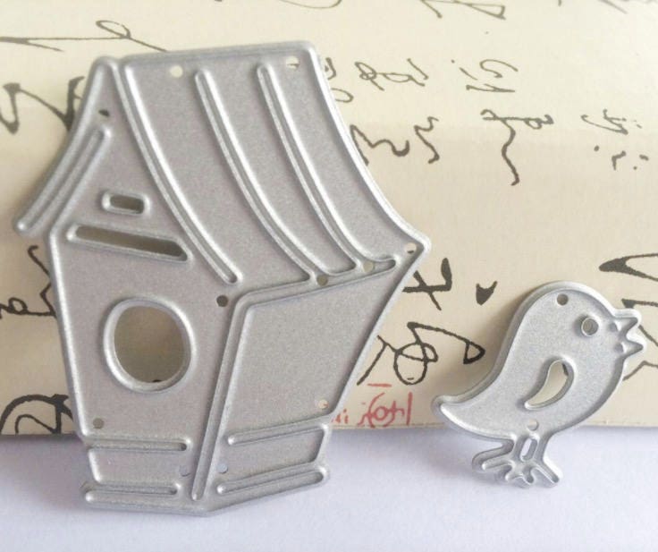 Birdhouse Metal Cutting Dies - Scrapbooking Stencils (2pcs)