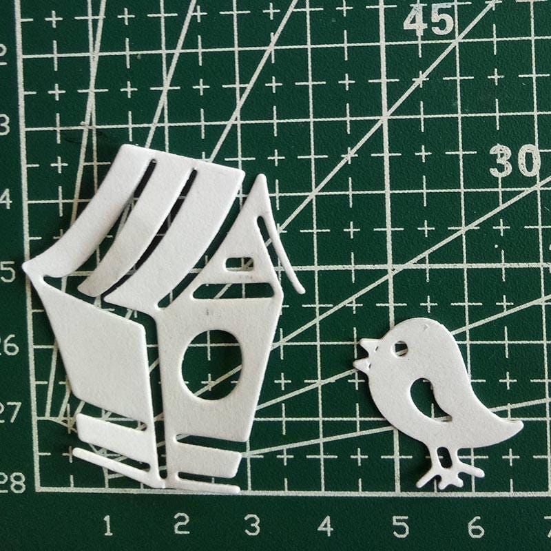 Birdhouse Metal Cutting Dies - Scrapbooking Stencils (2pcs)