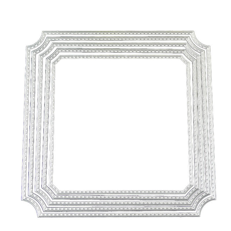 5 Round Corner Frame Metal Cutting Dies for Scrapbook Cards