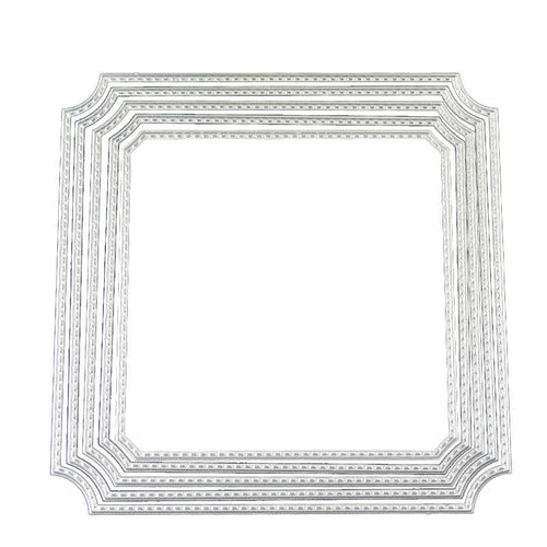 5 Round Corner Frame Metal Cutting Dies for Scrapbook Cards