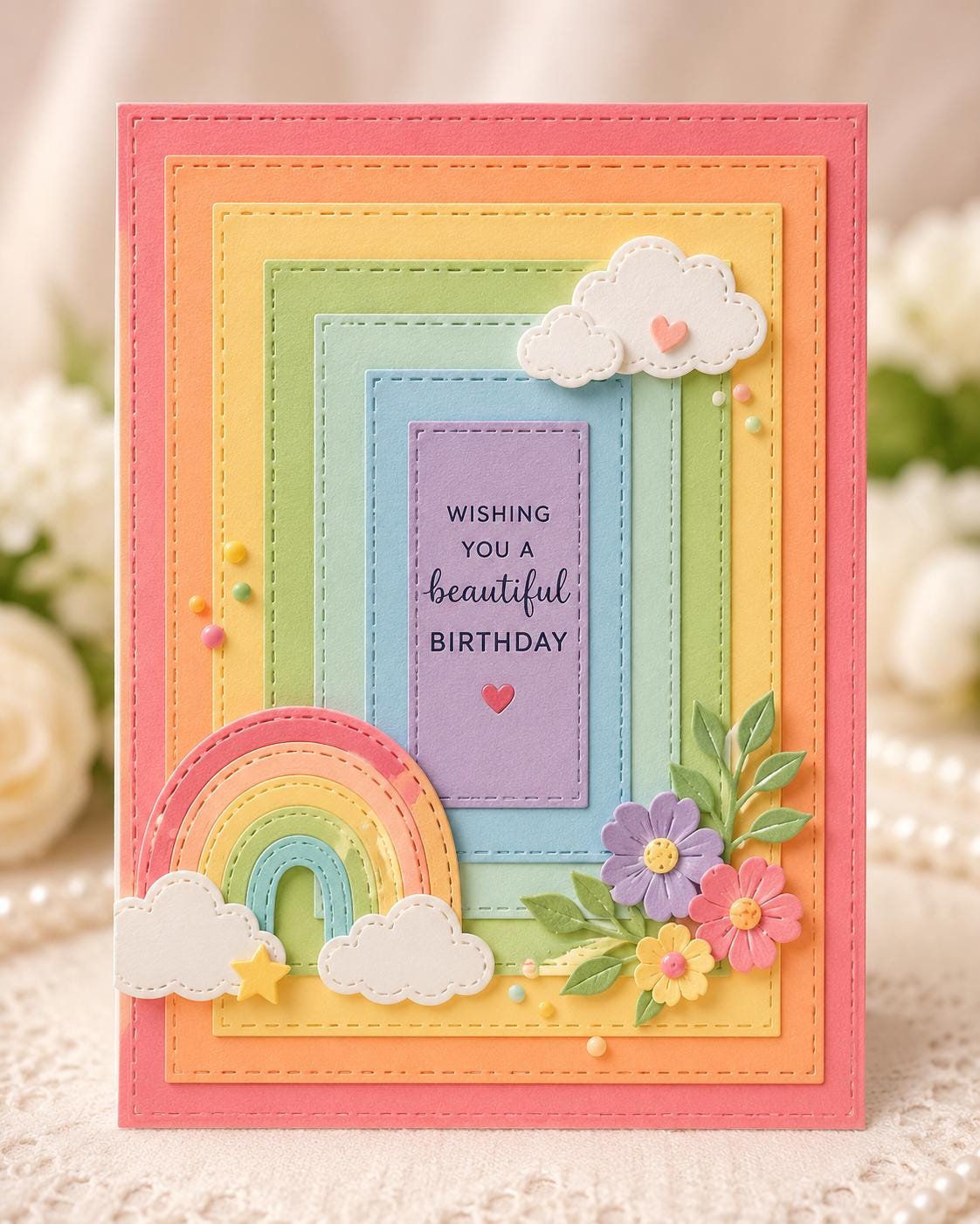 Rectangle Stitched Metal Cutting Dies, 8pcs Frame Dies for Cards