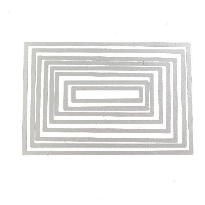 Rectangle Stitched Metal Cutting Dies, 8pcs Frame Dies for Cards