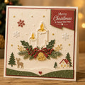 Christmas Candles Die Cut, Metal Stencil for Scrapbooking