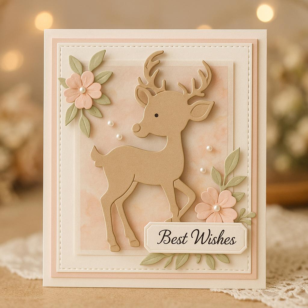Little Fawn Metal Die Cut: DIY Scrapbooking Stencil
