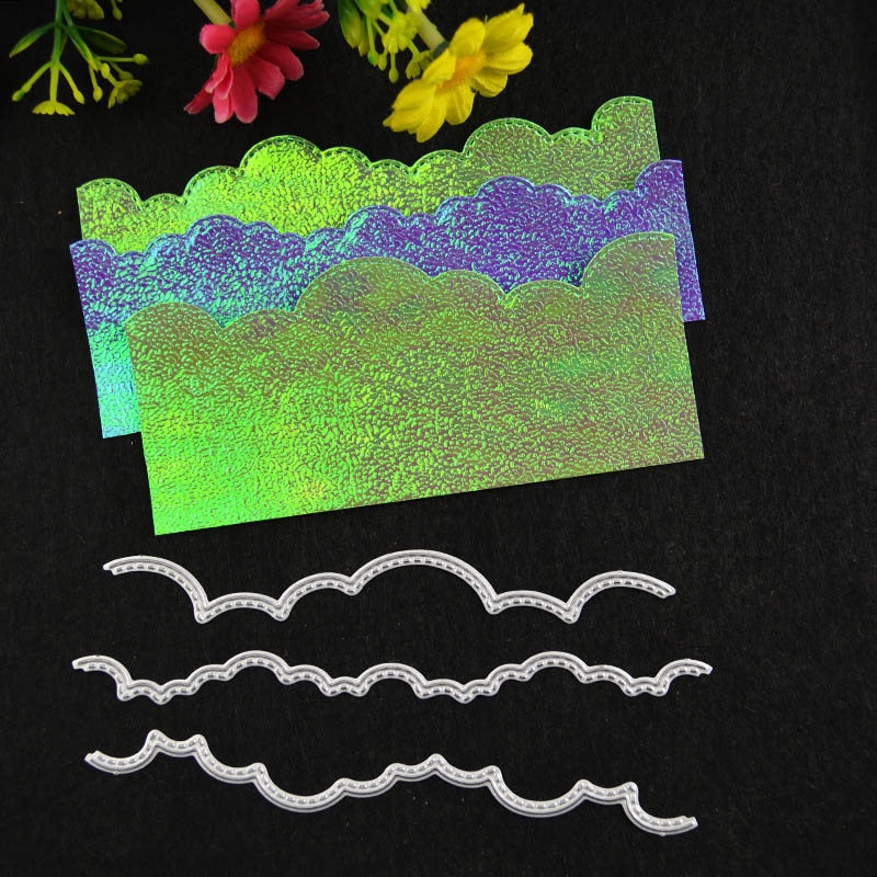 3 Scalloped Edge Metal Cutting Dies for Cards and Scrapbooking