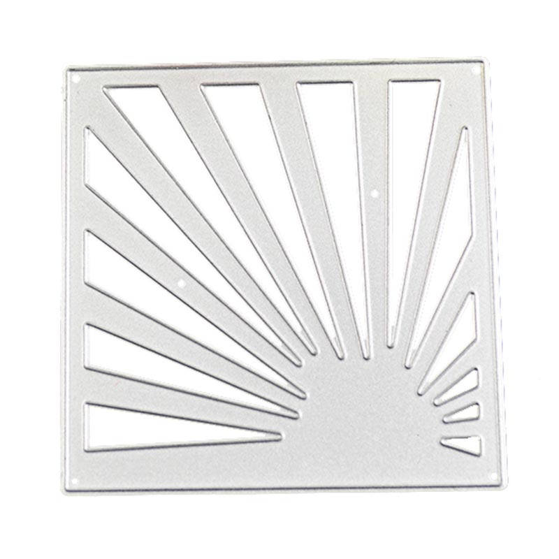 Sunrise Square Metal Cutting Die, Square Stencil for Scrapbook Cards
