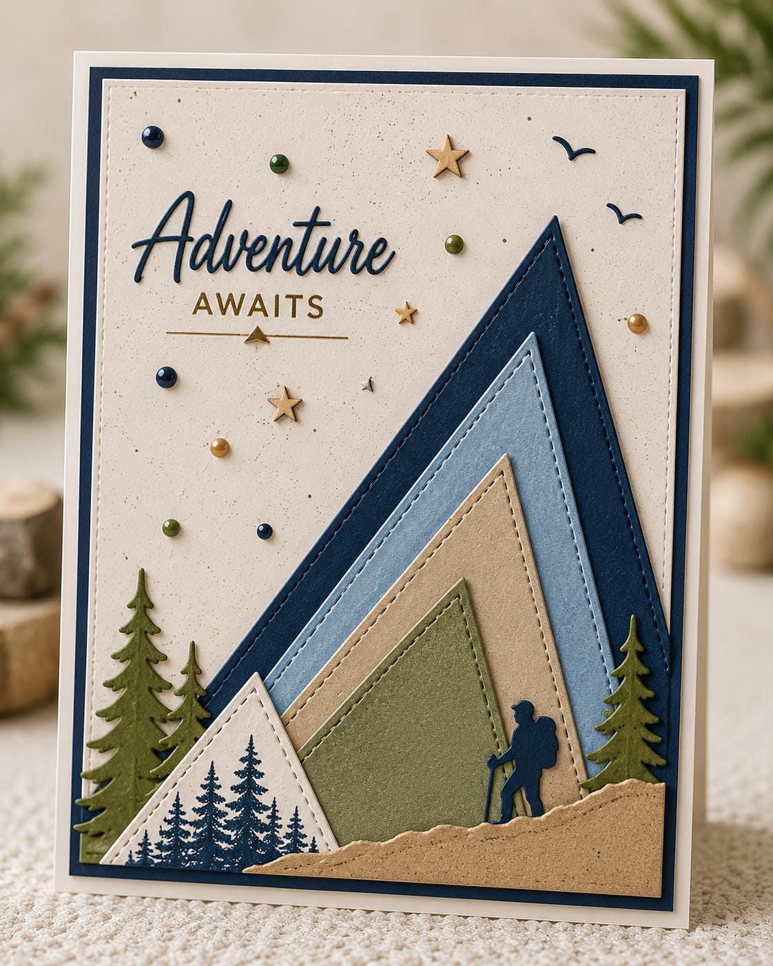5 Triangle Frame Metal Cutting Dies for Geometric Cards