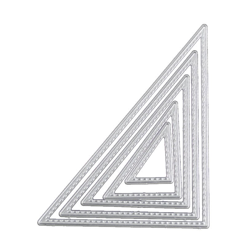 5 Triangle Frame Metal Cutting Dies for Geometric Cards