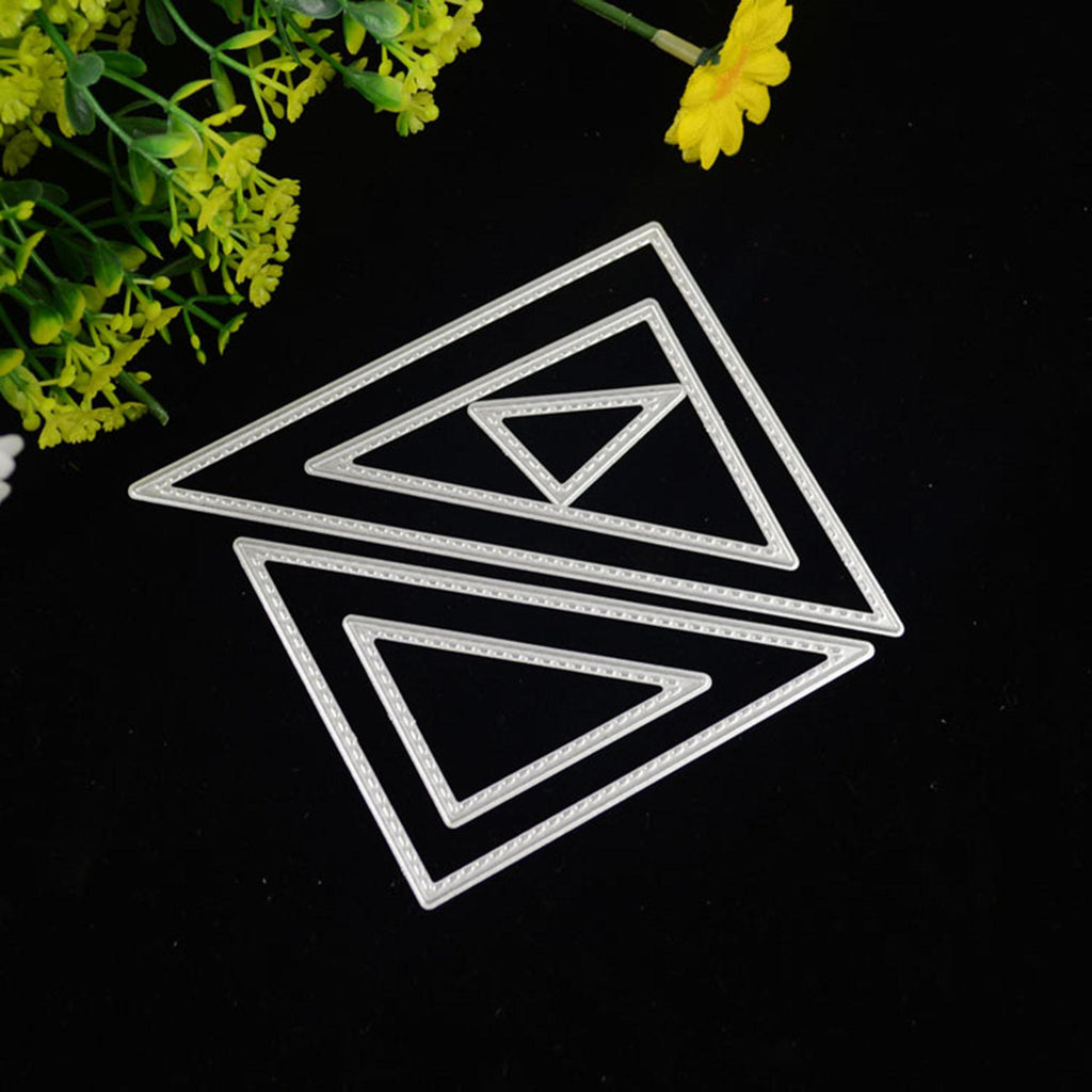 5 Triangle Frame Metal Cutting Dies for Geometric Cards