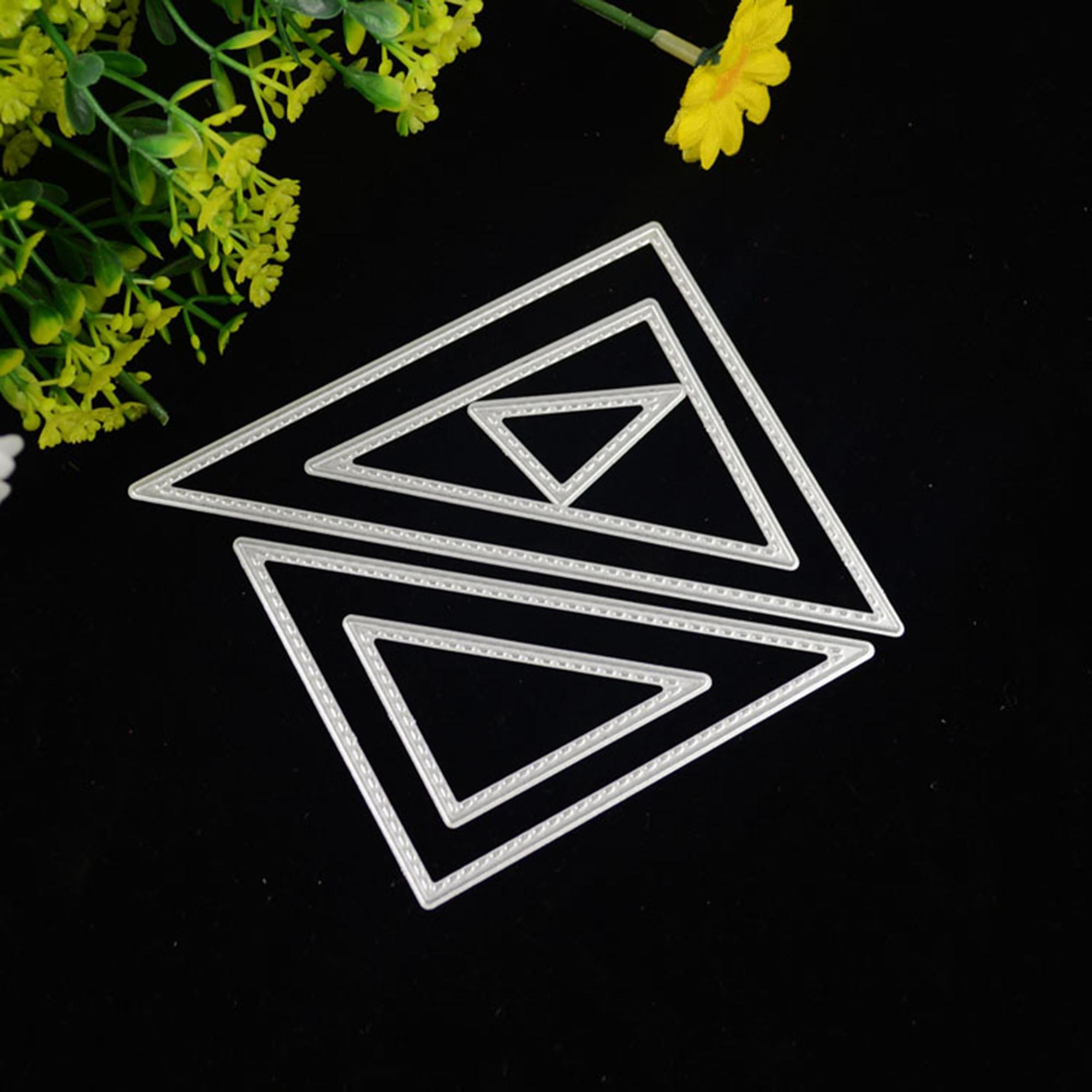 5 Triangle Frame Metal Cutting Dies for Geometric Cards