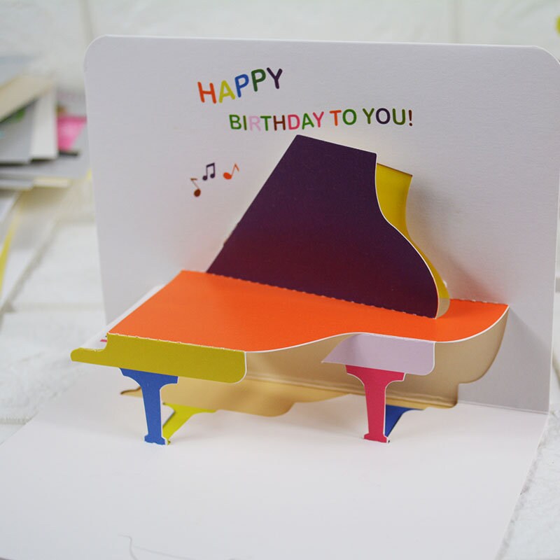 Piano Pop Up Metal Cutting Die, Music Card Stencil for Scrapbook