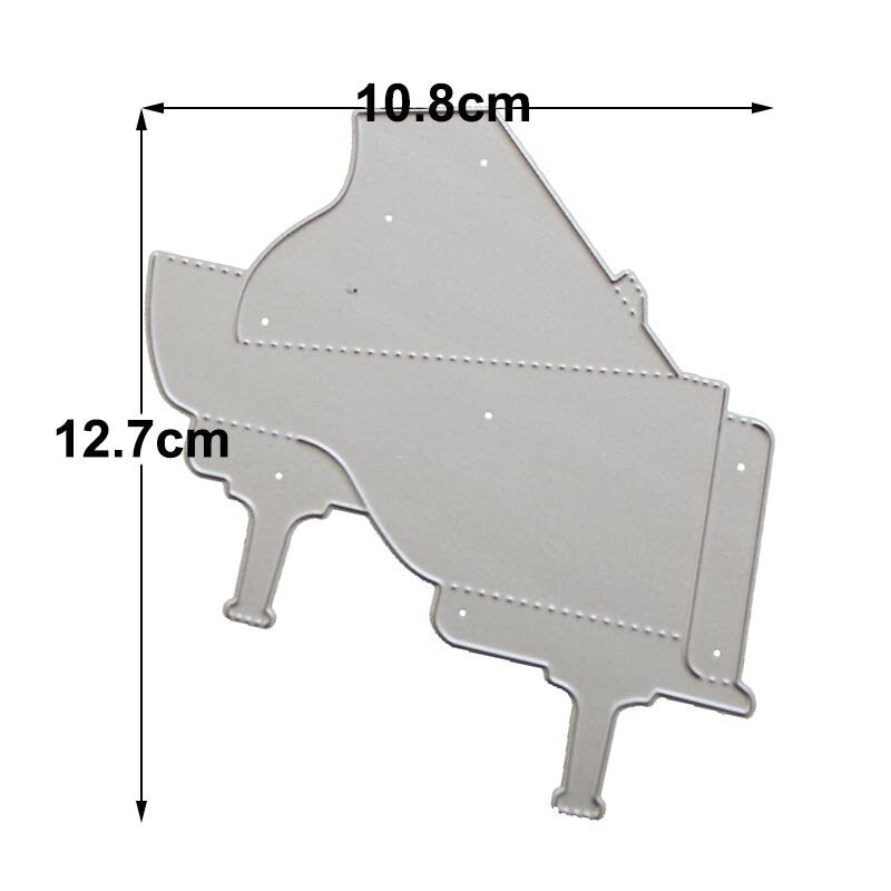 Piano Pop Up Metal Cutting Die, Music Card Stencil for Scrapbook