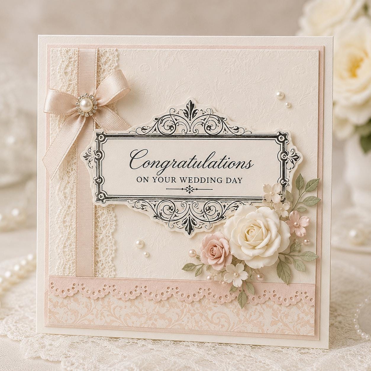 Frame Banner Clear Stamp and Cutting Die Set for Cards