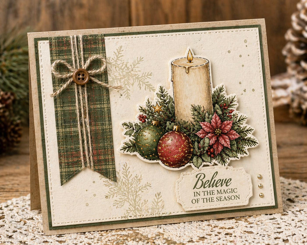Christmas Tree Clear Stamp and Die Set, Card Making