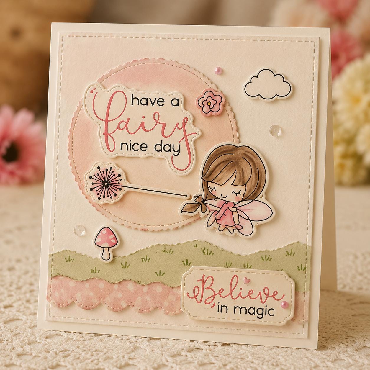 Fairy Clear Stamp and Die Set - Card Making, Scrapbooking