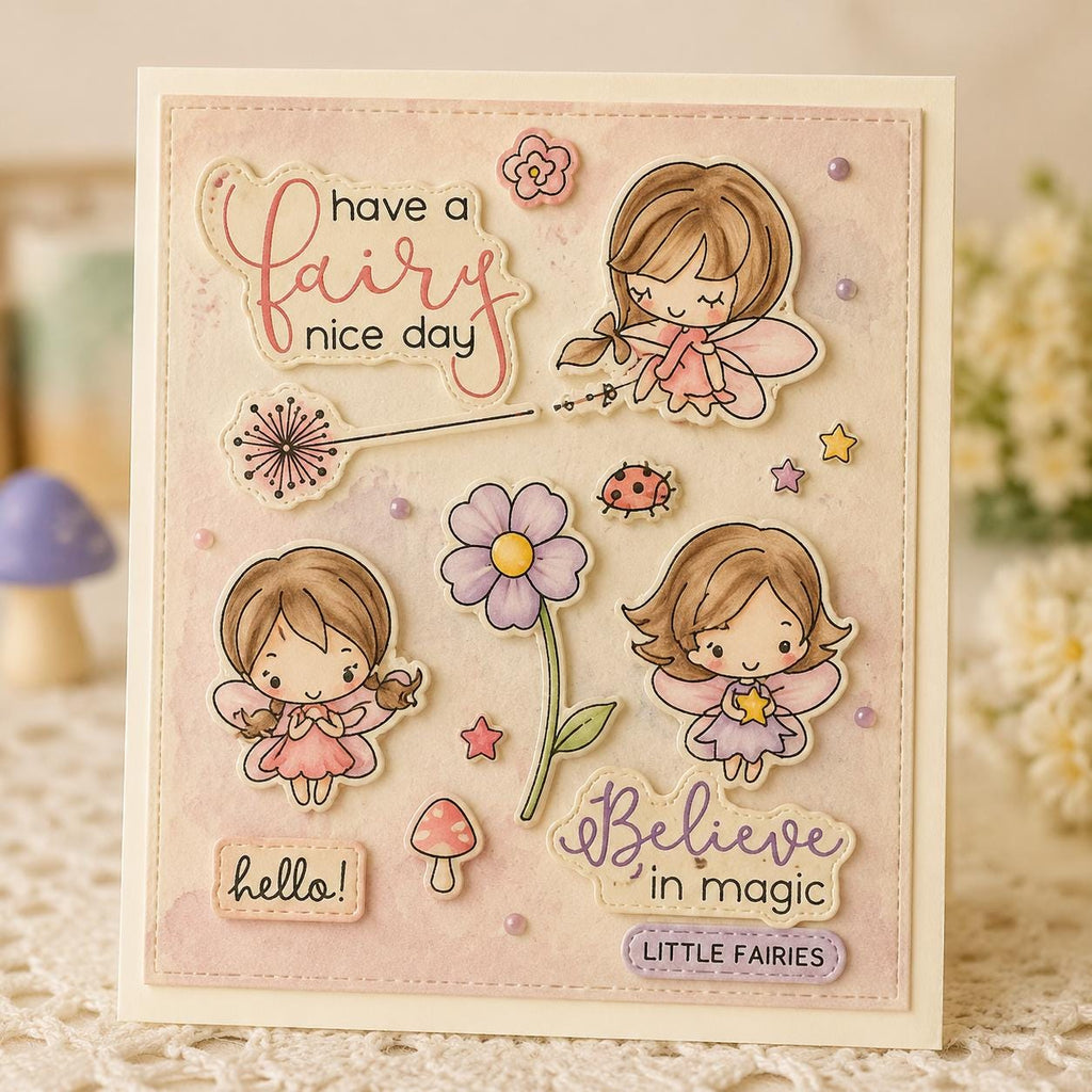 Fairy Clear Stamp and Die Set - Card Making, Scrapbooking