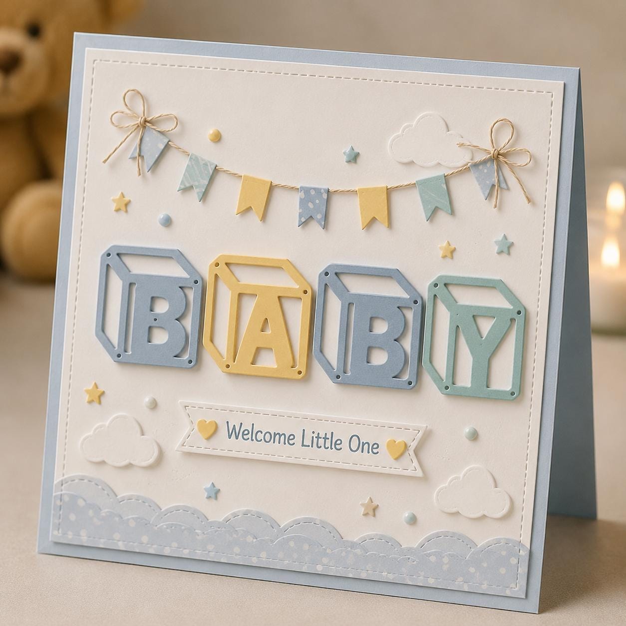 Baby Block Metal Die Cut Set for DIY Scrapbooking
