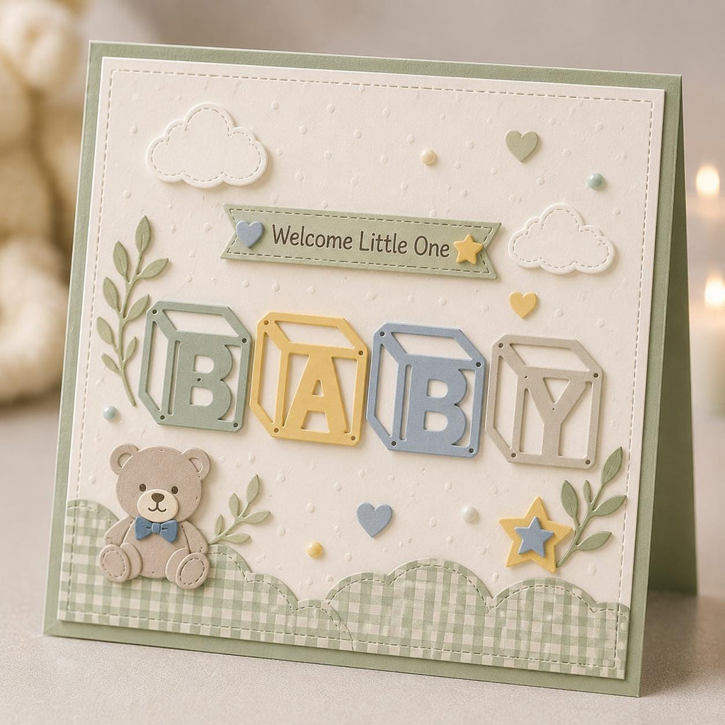 Baby Block Metal Die Cut Set for DIY Scrapbooking