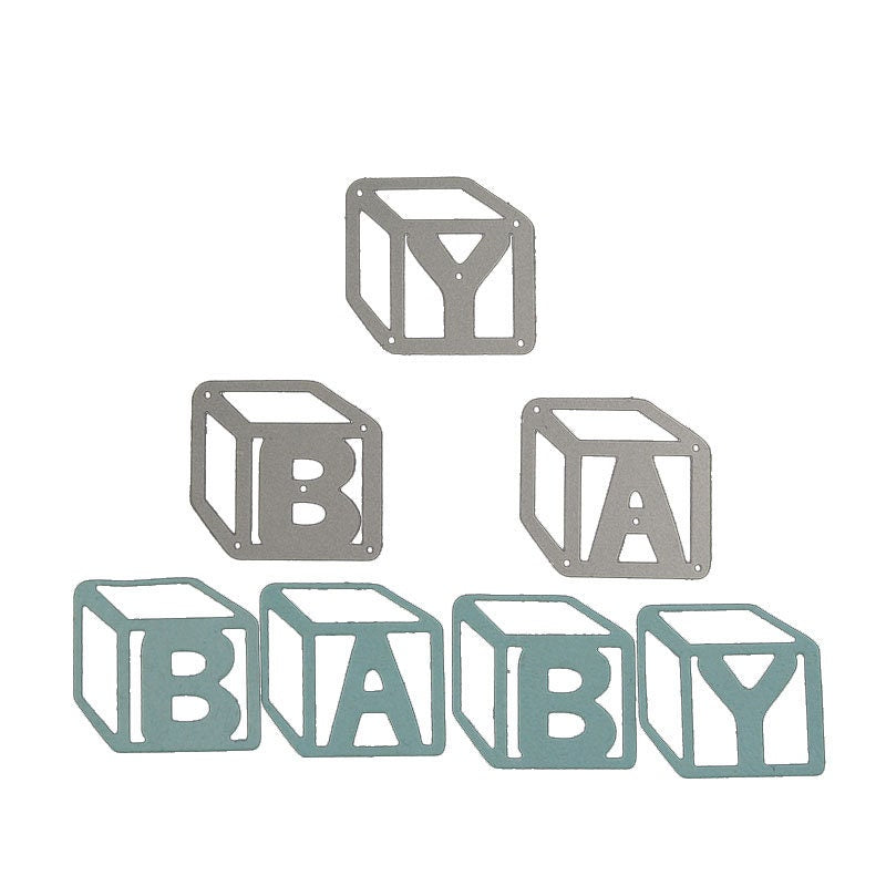 Baby Block Metal Die Cut Set for DIY Scrapbooking