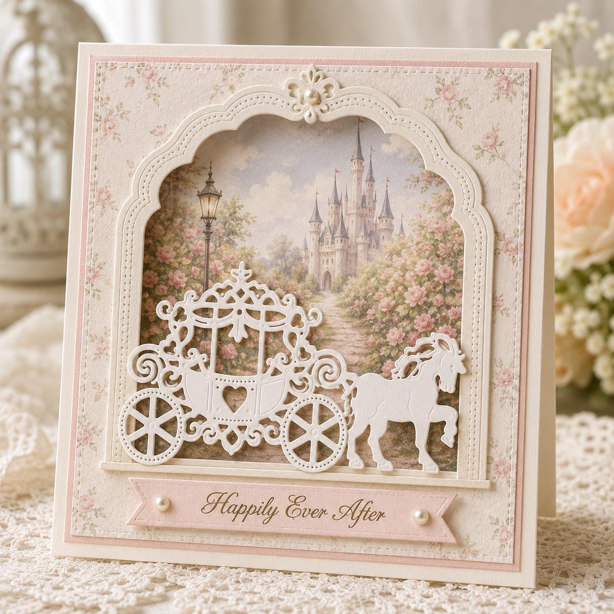 Horse Carriage Metal Die Cut, DIY Scrapbooking Stencil
