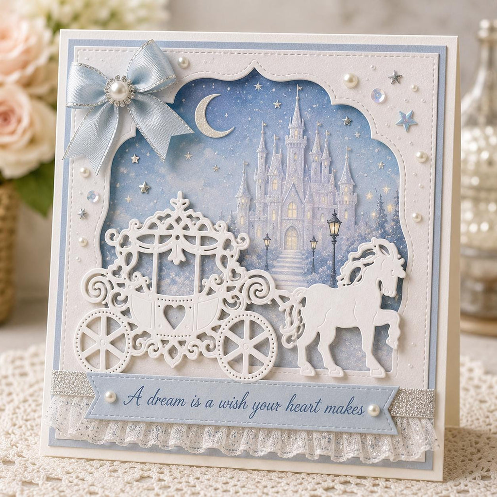 Horse Carriage Metal Die Cut, DIY Scrapbooking Stencil