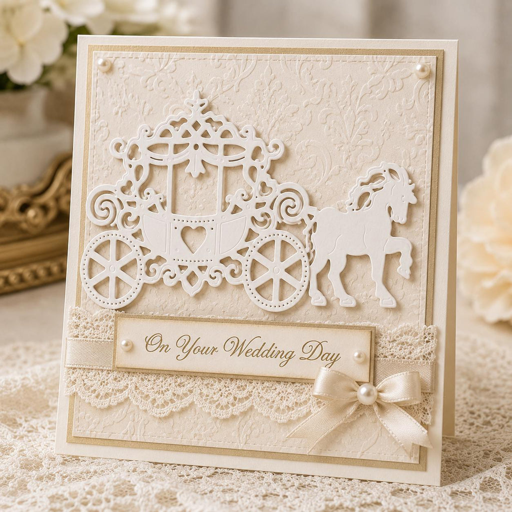 Horse Carriage Metal Die Cut, DIY Scrapbooking Stencil