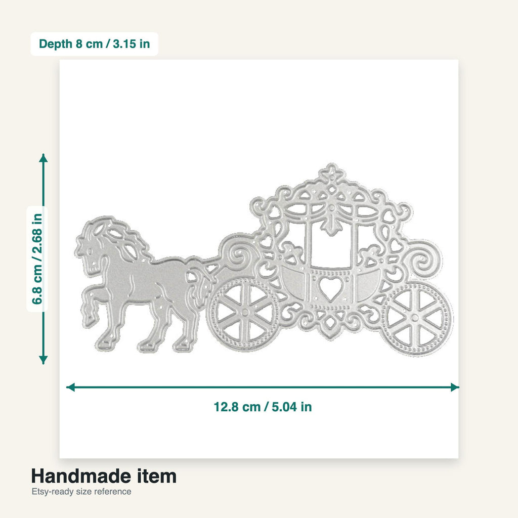 Horse Carriage Metal Die Cut, DIY Scrapbooking Stencil