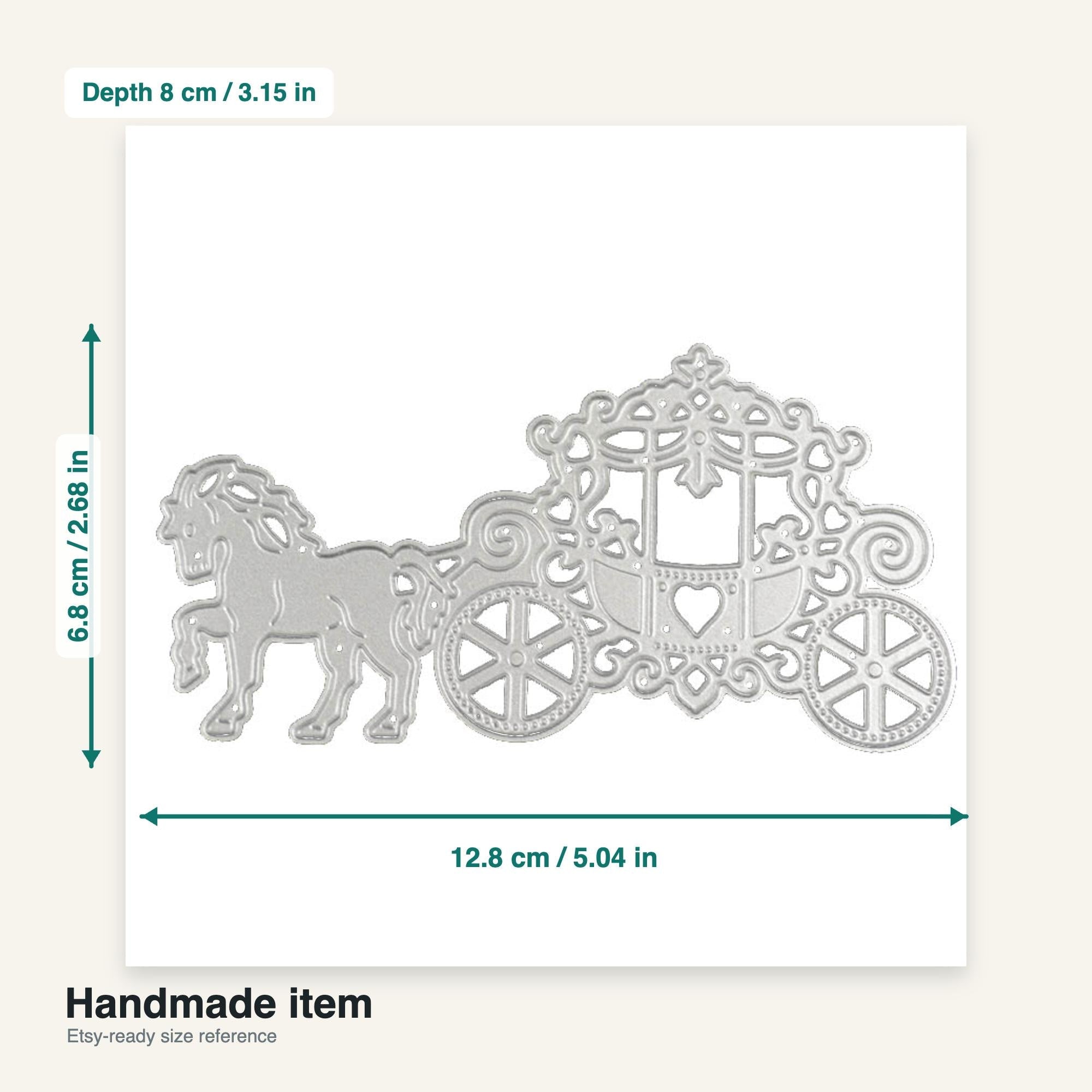 Horse Carriage Metal Die Cut, DIY Scrapbooking Stencil